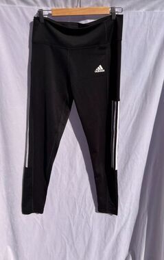 Adidas Aeroready black tapered leg athleisure pull on pants large